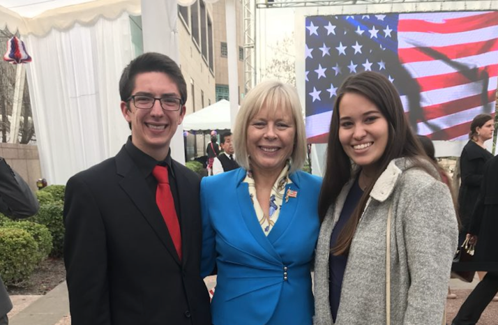 Me and my friend Sofia with the U.S. ambassador to Chile at the embassy’s annual 4th of July reception. I entered an online raffle through the State Department and won an invitation for two.