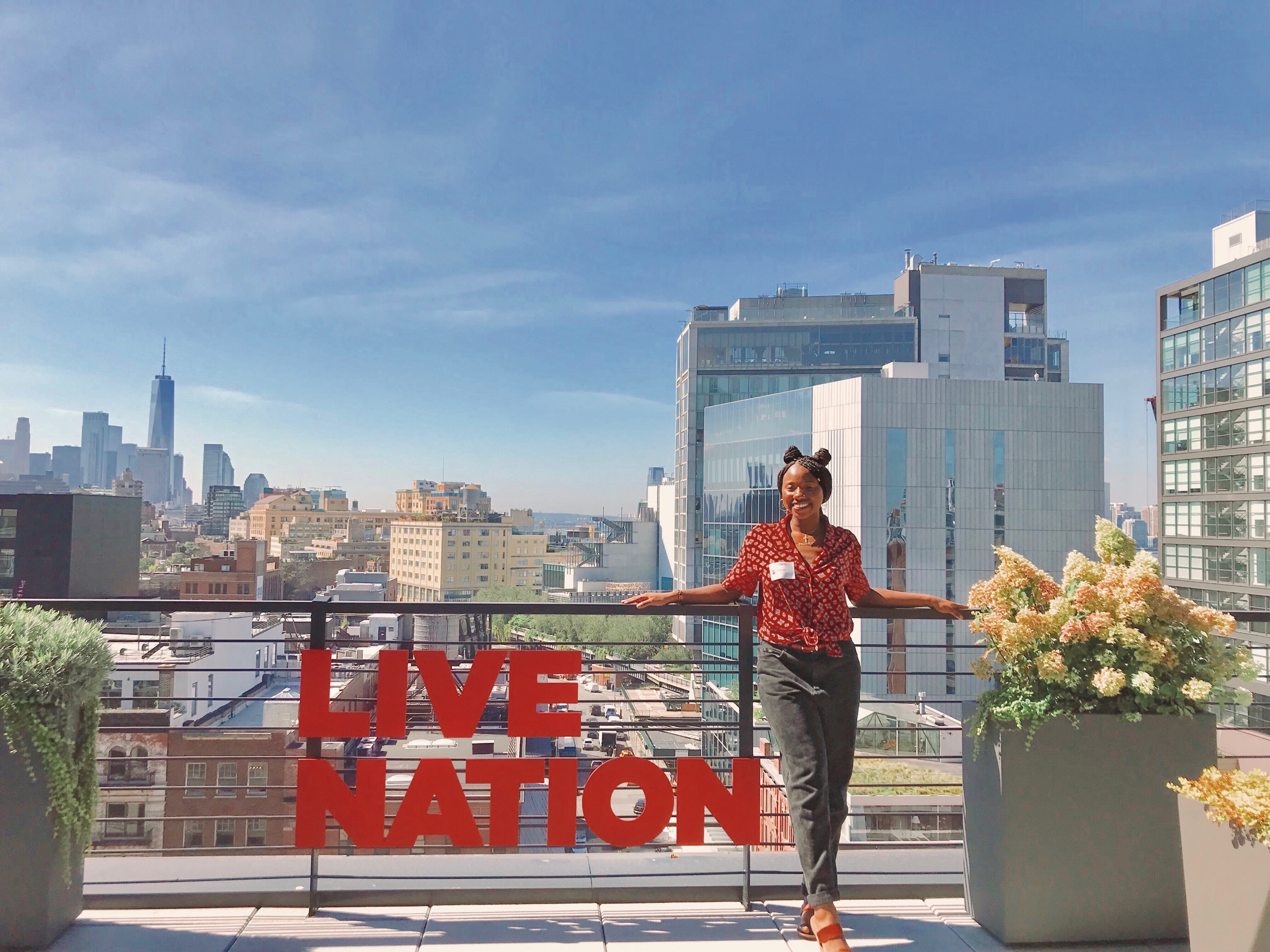 Naomi at her internship with Live Nation Entertainment.