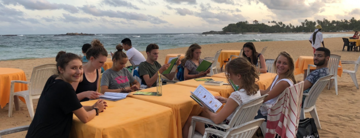 Dinner on the beach.