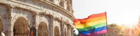 LGBTQIA+ Pride Flag in Rome