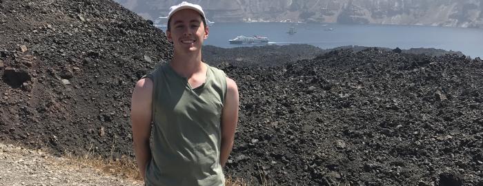 Curtis Lee on a volcano