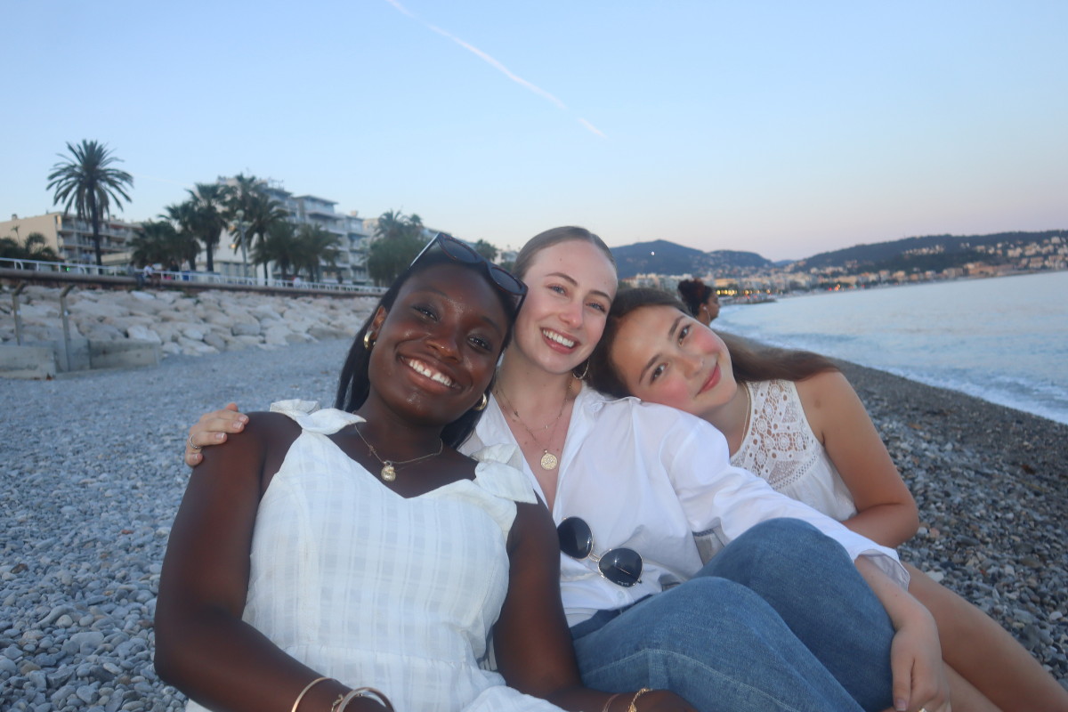 Sunset pictures on the beach near our apartment in Nice